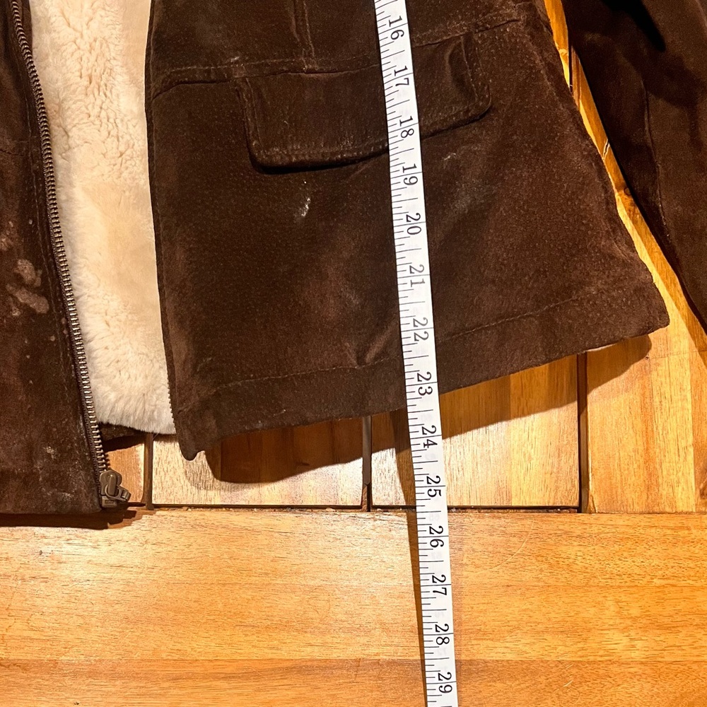 🌹Vintage 1999's  Wilson's Leather Maxima Women Suede Coat Faux Fur Lining Jacket - Picture 9 of 16